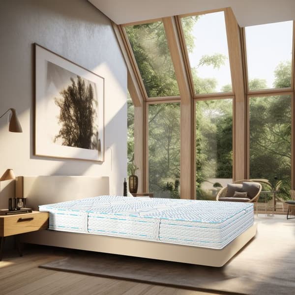 Madrass 180x200 cm, Powerlux, 24 cm, minnesskum, fast, sovoberoende, sommar/vinter-sida