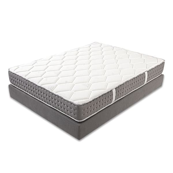 Madrass 90x190 cm, Sakina, 24 cm, Bäddfjädrar, Hög Densitet Skum, Oberoende Sovställning, Fast Stöd, Sommar/Vinter-sida