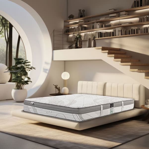 Madrass 140x190 cm, Pilarsleep, 26 cm, minnesskum, fast, oberoende sovytor, sommar/vinter-sida