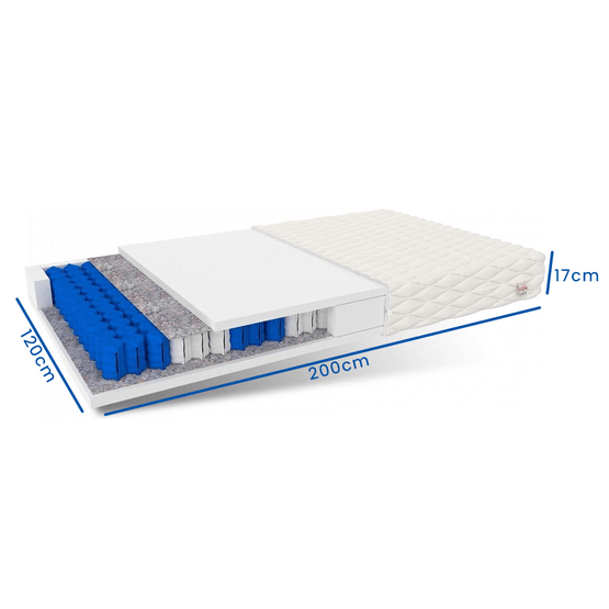 7 Zone Pocket Spring Madrass 120X200 X 17 Cm