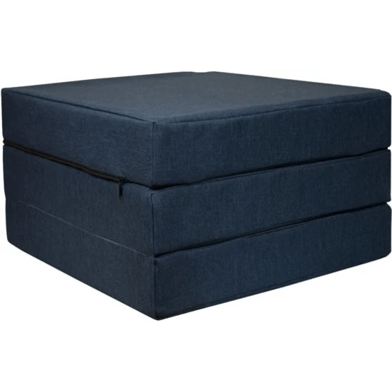 Gästmadrass Marinblå - Hopfällbar Madrass - 195X65X10 Cm - Campingmadrass