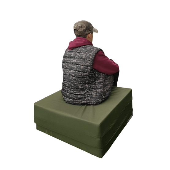 Gæstemadras - Campingmadras - Feltmadras - Sammenklappelig - 80 X 200 X 10 - Mørkegrøn