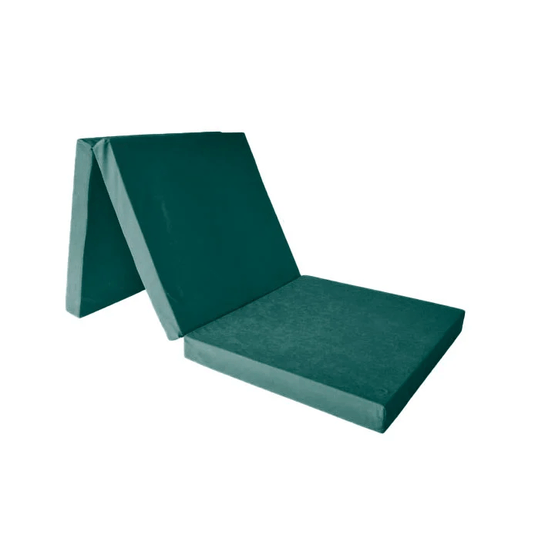 Extra Tjock Gästmadrass - Grön - Campingmadrass - Resemadrass - Hopfällbar Madrass - 195 X 80 X 15 Cm