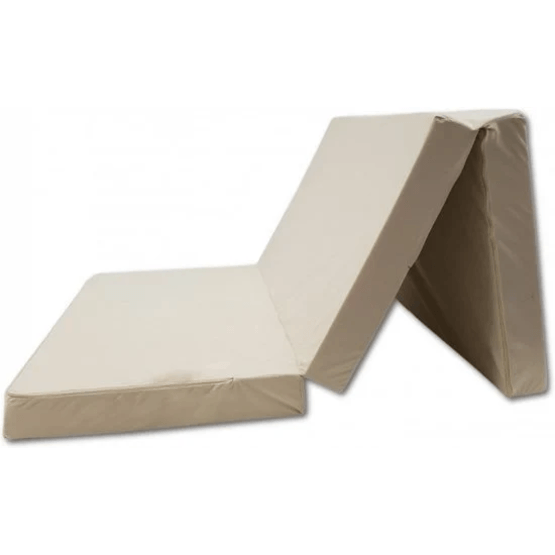 Gæstemadras - Campingmadras - Rejsemadras - Sammenfoldelig madras - 80 X 200 X 10 - Creme