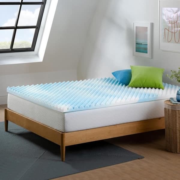 Surmatelas Zinus 140x190 cm - Swirl Cooling Gel-madrass i memoryskum