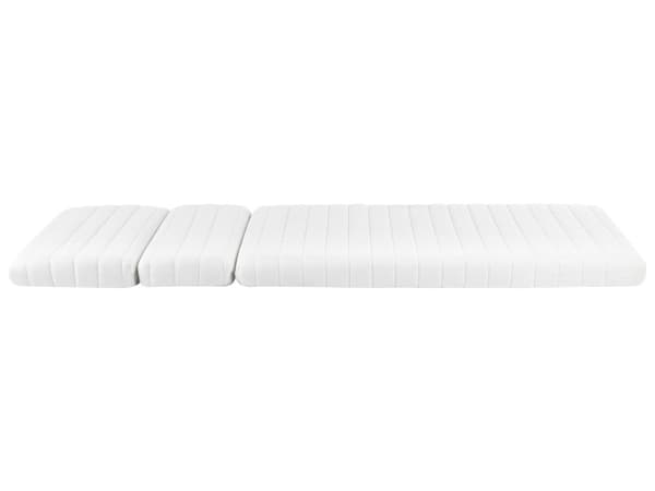 Skummadrass for uttrekkbar seng Hvit 90 x 130/160/200 cm Medium fasthet PU-skum Avtakbart trekk Barneseng Soverom