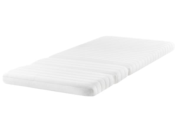 Skummadras til udtræksseng Hvid 90 x 130/160/200 cm Medium fasthed PU-skum Aftageligt betræk Børneseng Soveværelse