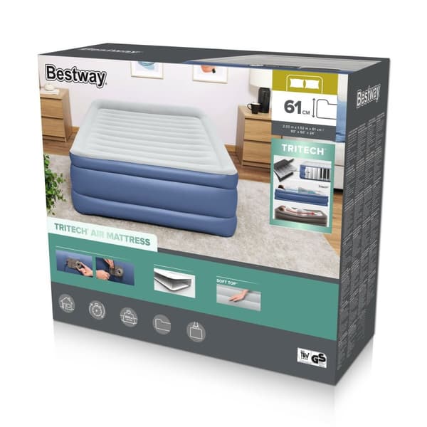 Bestway Cama Doble Motor 203x152x61 cm Hinchable y Camping 67690