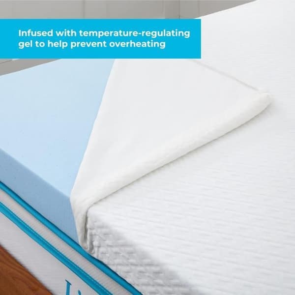 Surmatta i minnesskum med gelinfusion 7,5 cm Linenspa - Super King Size 180 x 200 cm