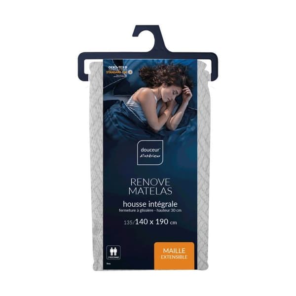 Housse Rénove Matelas "Rena" 140x190cm Grå
