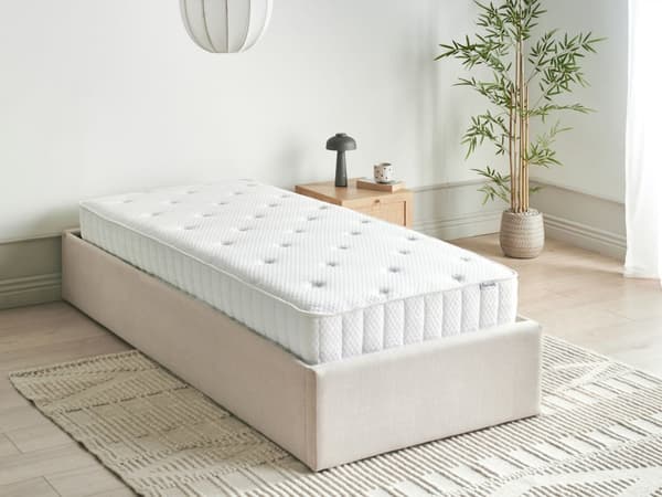 Madras Hvidt Stof 80 x 200 cm Enkelt Mands Trykaflastende Skummadras til Børneseng i Allergivenlig Medium Hård Soveværelse Tilbehør God Søvn