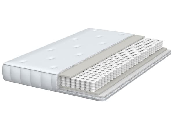 Madras Hvidt Stof 160 x 200 cm 2 Pers Blød Trykaflastende Seng Skummadras til Seng i Allergivenlig Medium Hård Soveværelse Tilbehør God Søvn