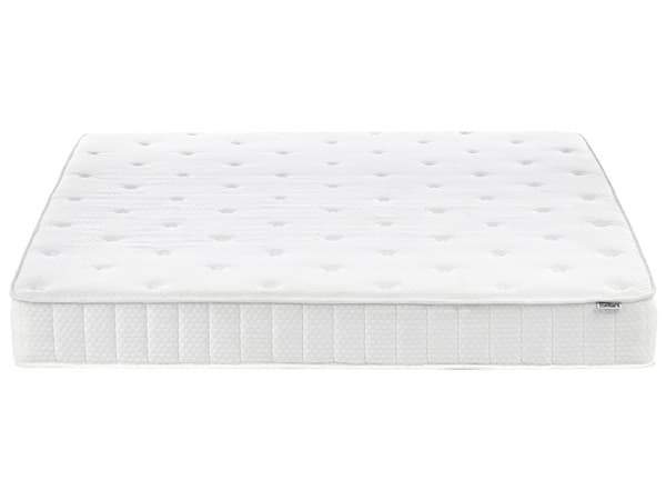 Madras Hvidt Stof 160 x 200 cm 2 Pers Blød Trykaflastende Seng Skummadras til Seng i Allergivenlig Medium Hård Soveværelse Tilbehør God Søvn