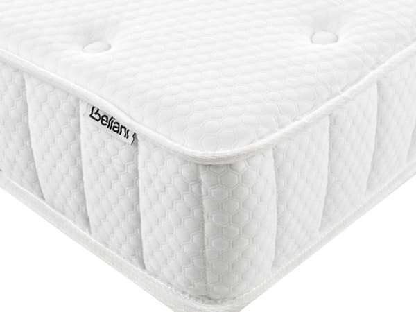 Madras Hvidt Stof 160 x 200 cm 2 Pers Blød Trykaflastende Seng Skummadras til Seng i Allergivenlig Medium Hård Soveværelse Tilbehør God Søvn