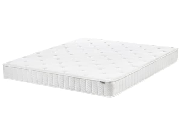 Madras Hvidt Stof 160 x 200 cm 2 Pers Blød Trykaflastende Seng Skummadras til Seng i Allergivenlig Medium Hård Soveværelse Tilbehør God Søvn