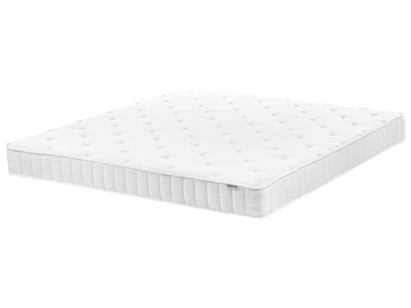 Madras Hvidt Stof 180 x 200 cm 2 Pers Blød Trykaflastende Seng Skummadras til Seng i Allergivenlig Medium Hård Soveværelse Tilbehør God Søvn