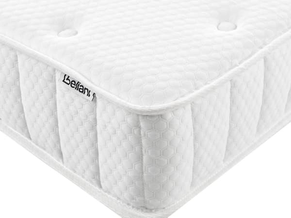 Dobbeltsidig Madrass Hvit Stoff 160 x 200 cm Medium Hard Allergivennlig