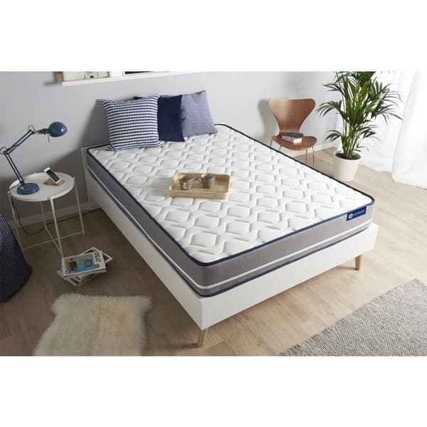 Madrass 140x190 cm Actimemo av ren minnesskum - tjocklek 20 cm - Fast - 3 komfortzoner