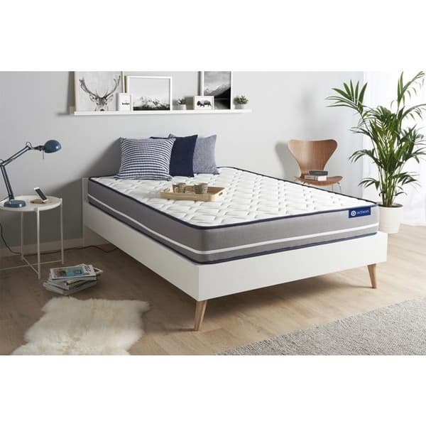 Madrass 140x190 cm Actimemo av ren minnesskum - tjocklek 20 cm - Fast - 3 komfortzoner