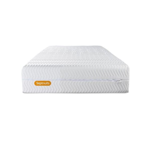 Madrass 90x200 cm Memo bio Formminne - tjocklek 26 cm - Balanserad - 5 komfortzoner - Septnuits