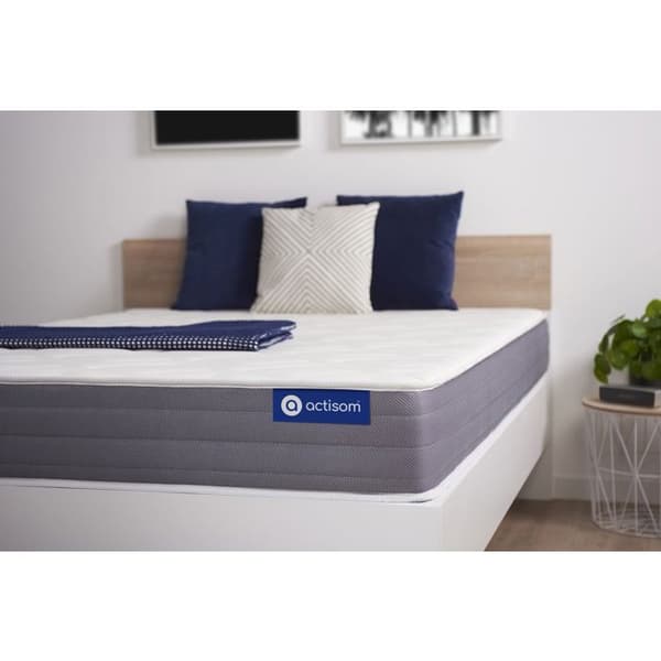 ACTISOM Latex- och minnesskum-madrass 120x200 cm 5 komfortzoner 120 x tjocklek 200 cm