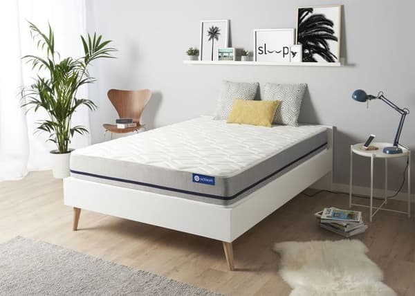 Madrass 140x190 Actimemo mjuk Minnesskum - 20 cm - Mi-fast - 3 komfortzoner