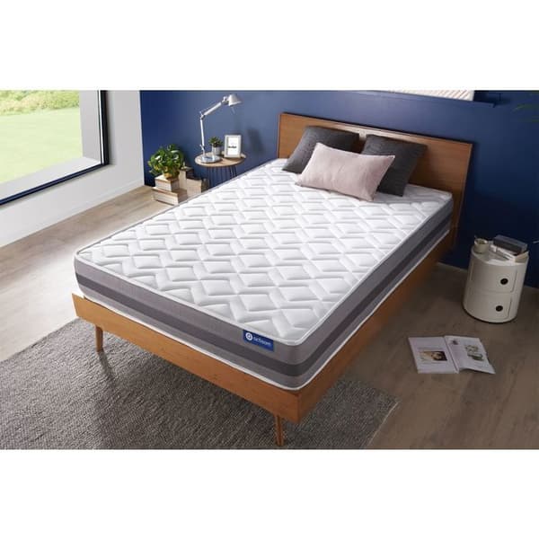 Madrass 200x200 cm Actiflex relax Pocketfjädrar och minnesskum - tjocklek 24 cm - Medelhård - 5 komfortzoner
