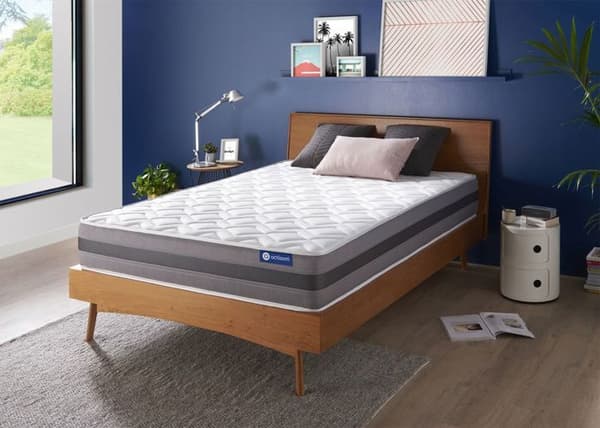 Madrass 200x200 cm Actiflex relax Pocketfjädrar och minnesskum - tjocklek 24 cm - Medelhård - 5 komfortzoner