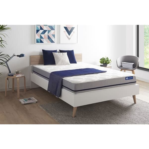 Madrass 200x200 Actilatex mjuk latex och minnesskum - 20 cm - Medium-fast - 3 komfortzoner