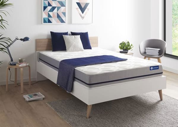Madras 140x190 Actilatex mjuk latex och minnesskum - 20 cm - Medium-fast - 3 komfortzoner