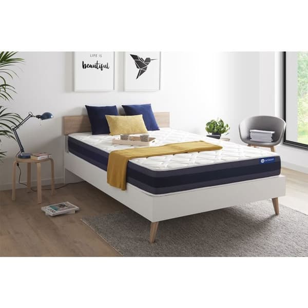 Madrass 200x200 cm Actilatex morpho Latex och minnesskum - tjocklek 24 cm - Balanserad - 5 komfortzoner
