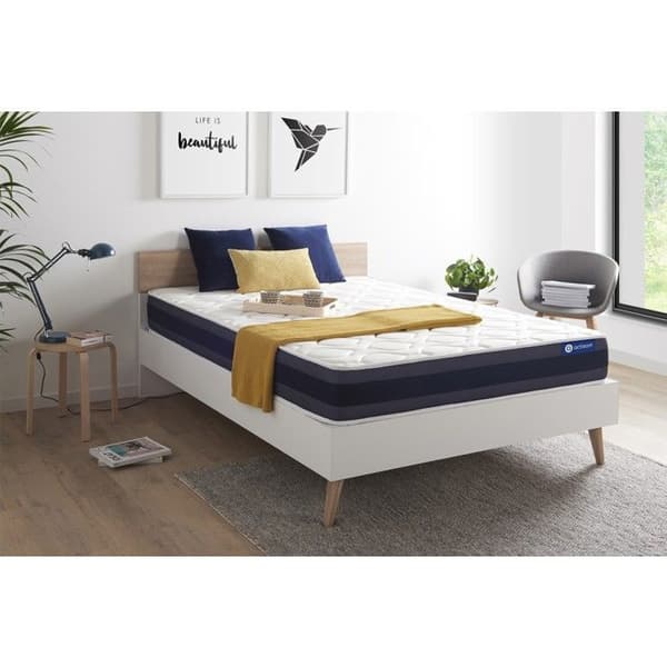 Madrass 140x200 cm Actilatex morpho Latex och minnesskum - tjocklek 24 cm - Balancerad - 5 komfortzoner