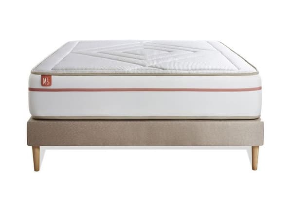 Matta LE PAISIBLE 140x190cm Minneskum BioVisco - Tjocklek 24cm - Marmottes&Co - Vit