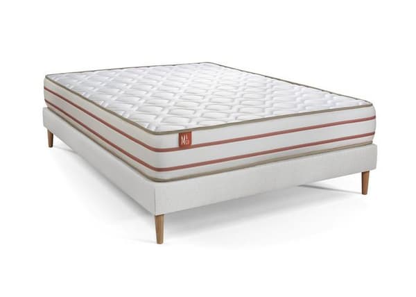 Madrass LE DOUX 200x200cm Minnesskum - Tjocklek 24cm - Vit - Marmottes&amp;Co