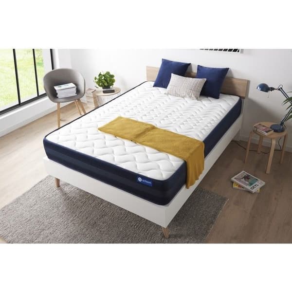 Madrass 140x190 cm Actilatex tech Latex och minnesskum - tjocklek 24 cm - Mycket fast - 5 komfortzoner