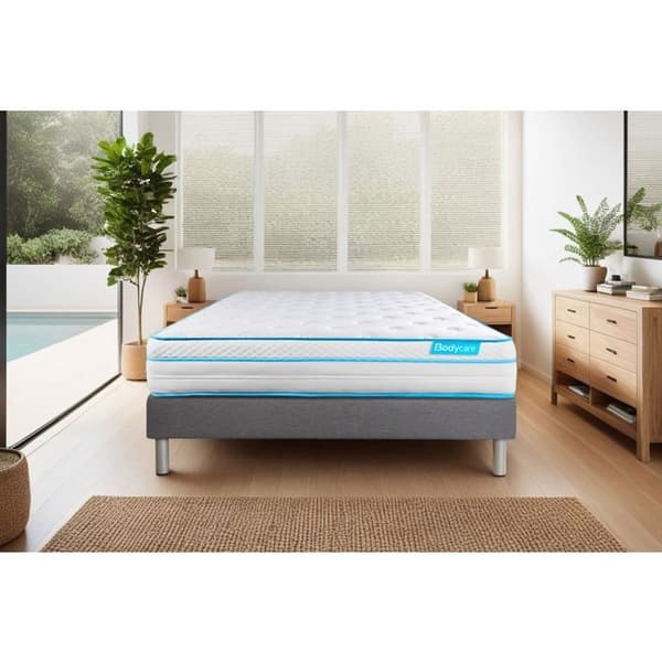 Madrass 140x200 cm BodyMax Minne skum och mikofjädrar - tjocklek 26 cm - Balancerad - 7 bekvämlighetszoner