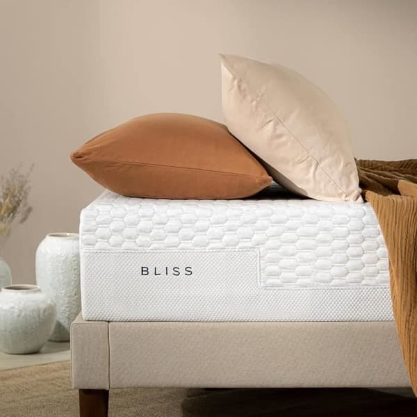Zinus Bliss Minnesskumsmadrass 7 Zoner 90 x 200 cm Höjd 25 cm Hårdhet H3-H4 Certifierad Oeko-Tex