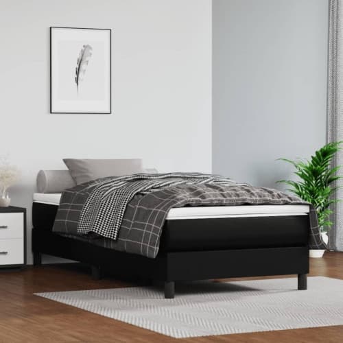 Pocketresårmadrass svart 100x200x20 cm konstläder