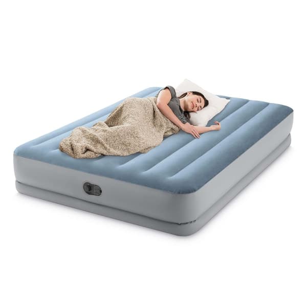 Oppustelig madras 203x152x36 cm med indbygget elektrisk pumpe INTEX 64159