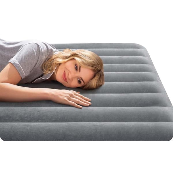 Oppustelig madras 203x152x30 cm med indbygget elektrisk pumpe INTEX 64114
