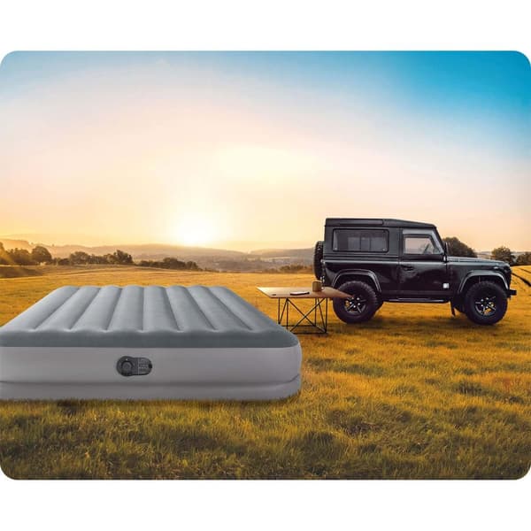 Oppustelig madras 203x152x30 cm med indbygget elektrisk pumpe INTEX 64114