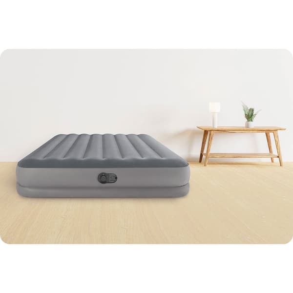 Oppustelig madras 203x152x30 cm med indbygget elektrisk pumpe INTEX 64114