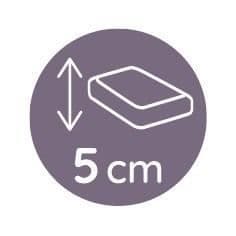 Sängmatta TINEO 80cmx40x5cm - Avtagbar - Tillverkad i Frankrike - Utan behandling