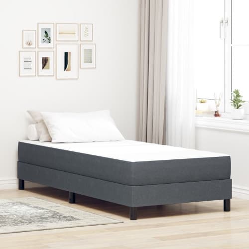 Pocket Spring Bed Mattress Mörkgrå Medium 80x200x20 cm Tyg