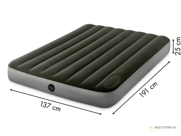 Suuri kahden hengen ilmapatja 191x137 cm nukkumiseen pumpulla INTEX 64762