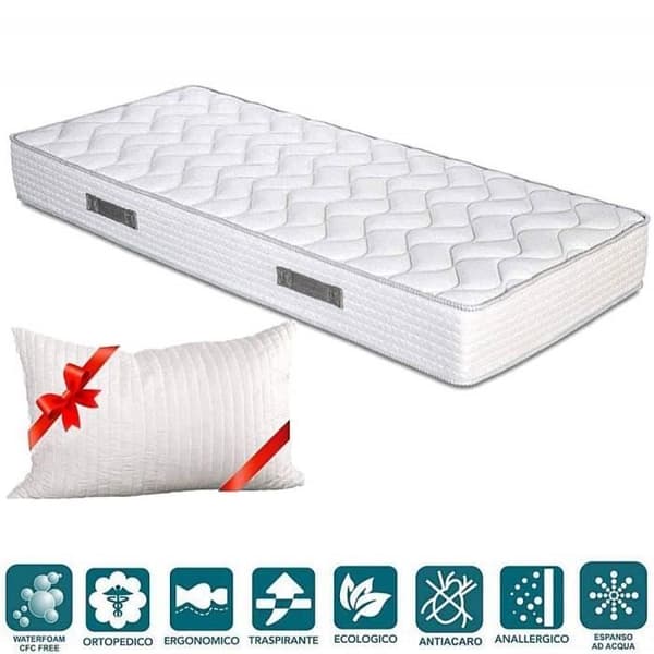 Madrass - EVERGREENWEB - Enkelsäng 90x190 - Memory foam - Ortopedisk - Hög 20 cm