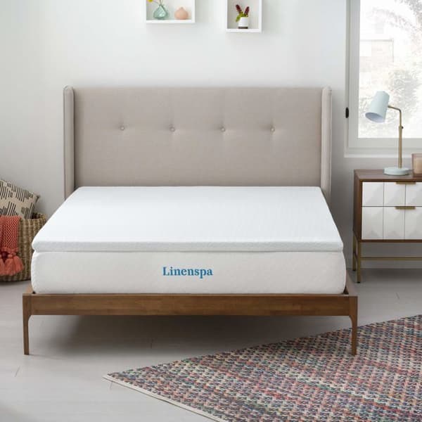 Linenspa - LS5C121930CGT-EU - 5 cm Gel Memory Foam Övermadrass, med tvättbart överdrag - Övermadrass 120 x 190 cm