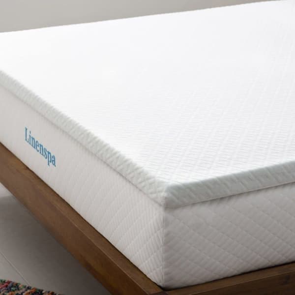 Linenspa - LS5C121930CGT-EU - 5 cm Gel Memory Foam Övermadrass, med tvättbart överdrag - Övermadrass 120 x 190 cm