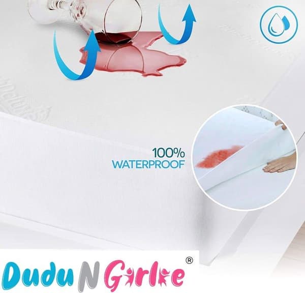 Dudu n girlie övermadrass - B06XHWL8YS - 100% vattentät frotté madrassskydd för spjälsäng 50 x 100 cm