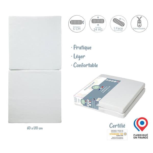 BABYCALIN 60x120cm hopfällbar madrass 26KG / M3